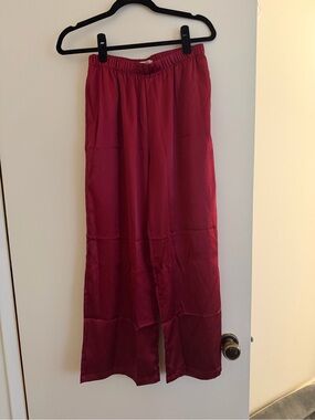 Red Satin Pants